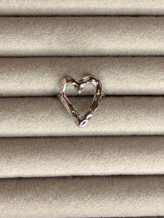 "Heart" Silver Ring